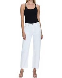 Pistola - Lexi Mid Rise Bowed Straight Jeans - Lyst