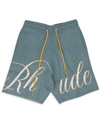Rhude - Sage Knit Script Shorts - Lyst