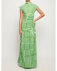 SWF - High Neck Cap Sleeve Maxi Dress - Lyst