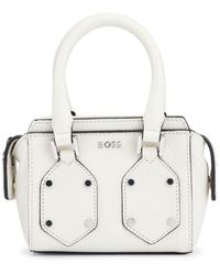 BOSS - Grained-leather Mini Bag With Branded Hardware - Lyst