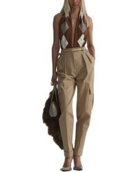 Mugler - High-Waisted Tailored Trousers With Cargo Pockets - Lyst