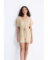 REISTOR - Hemp Drawstring Romper - Lyst