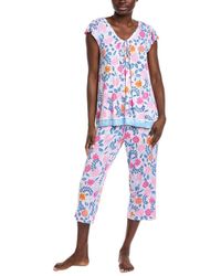 Ellen Tracy - 2Pc Cropped Pant & Top Pajama Set - Lyst