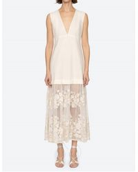 Sea - Arielle Lace V-Neck Midi Dress - Lyst