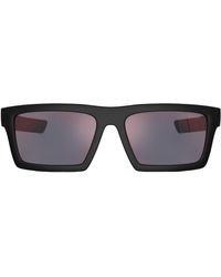 Prada Linea Rossa - Ps 02zsu 1bo10a Flattop Sunglasses - Lyst