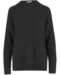 Allude - Classic Cashmere Sweater With Crew Neck And Ribbed Finish - Lyst