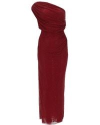 Self-Portrait - Midi Dress With Rhinestones - Lyst