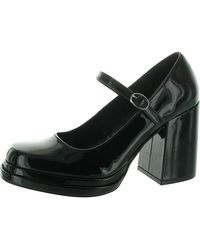 Steve Madden - Olivvia Patent Square Toe Mary Jane Heels - Lyst