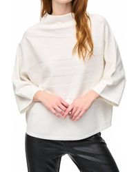 Joseph Ribkoff - Mock Neck 3/4 Sleeve Boxy Sweater Top - Lyst