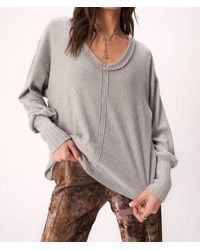 Project Social T - Leo Heathered Scoop Neck Cozy Rib - Lyst