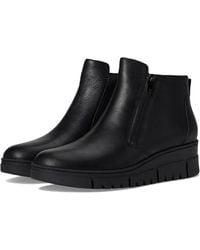 Vionic - Uptown Sur Boots Woblack Leather Wedge Heel Ankle Bootie Zap588 - Lyst