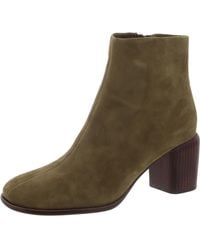 Vince - Maggie Leather Square Toe Ankle Boots - Lyst