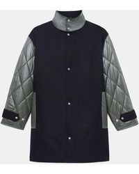 Lafayette 148 New York - Boiled Wool Jersey Reversible Quilted Down Coat - Lyst