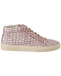 HIDE & JACK - Bordeaux Leather Casual Lace Up Sneakers Shoes - Lyst