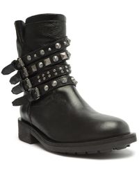 SCHUTZ SHOES - Luizia Leather Block Heel Ankle Boots - Lyst