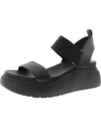 Steve Madden - Cruise Stretch Faux Leather Platform Sandals - Lyst