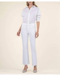 Kut From The Kloth - Kelsey High Rise Ankle Flare With Raw Hem Jeans - Lyst