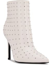 Nine West - Faux Leather Embossed Ankle Boots - Lyst