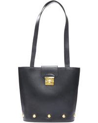 Ferragamo - Vintage Smooth Leather Gold Clasp Lock Shoulder Bag - Lyst