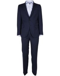 Made In Italy - Blue Wool Vergine Suit - Lyst