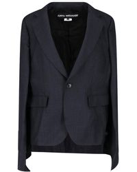 Junya Watanabe - Dark Wool Blazer With Classic Notch Lapel - Lyst