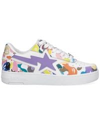A Bathing Ape - Camouflage Low-Top Star Sneakers - Lyst