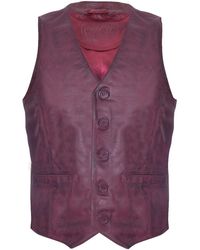 Infinity Leather - Leather Waistcoat Formal Traditional Gilet Vest - Lyst