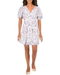 French Connection - Cut-out Floral Fit & Flare Dress - Lyst
