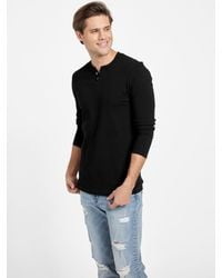 Guess - Todd Long-Sleeve Henley - Lyst