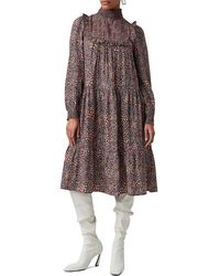 French Connection - Printed Knee-length Shift Dress - Lyst