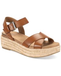 Style & Co. - Emberr Faux Leather Slingback Flatform Sandals - Lyst