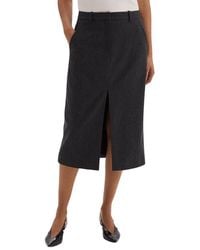Theory - Midi Wool-Blend Trouser Skirt - Lyst