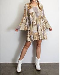 Easel - Rayon Gauze Midi Dress - Lyst