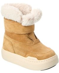Moon Boot - Jr Park Strap Suede Boot - Lyst