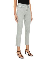 AG Jeans - Denim Embroidered Cropped Jeans - Lyst