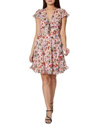 BCBGeneration - Floral Ruffle Mini Dress - Lyst