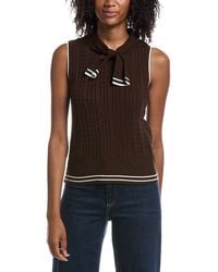 Nanette Lepore - Tie Front Sweater Vest - Lyst