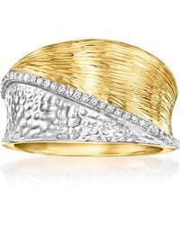 Ross-Simons - Diamond Striped Ring - Lyst