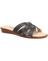 TUSCANY by Easy StreetR - Zanobia Faux Leather Strappy Slide Sandals - Lyst
