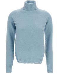 Drumohr - Light Flat-Knit Wool Turtleneck - Lyst