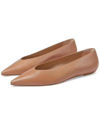 Stuart Weitzman - Lina Ballet Flats Tan Pointed Toe Slip On Htat1040 - Lyst