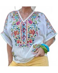 Caite - Ferris Embroidery Top - Lyst