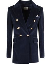 Circolo 1901 - Double-Breasted Velvet Button Jacket - Lyst