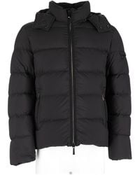 Moorer - Padded Jacket With High Collar And Detachable Hood - Lyst