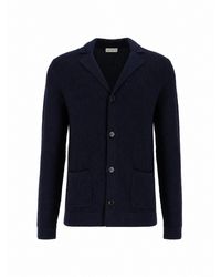 Ballantyne - Deep Ribbed Knit Button-Down Cardigan - Lyst