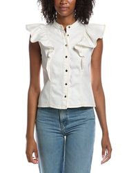 Current/Elliott - Mandarin Collar Vest - Lyst