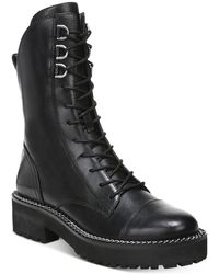 Sam Edelman - Lenley Leather Embellished Combat & Lace-up Boots - Lyst