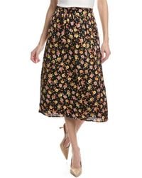 Tahari - Floral Midi Skirt - Lyst