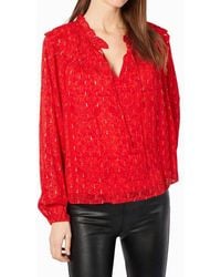 Sail To Sable - Lurex Ruffle Front Top - Lyst