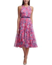 Tommy Hilfiger - Floral Print Sleeveless Midi Dress - Lyst